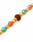 Pearl Maroon Traditional Rakhi