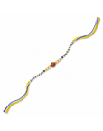 Rudraksh Yellow Blue Thread Rakhi