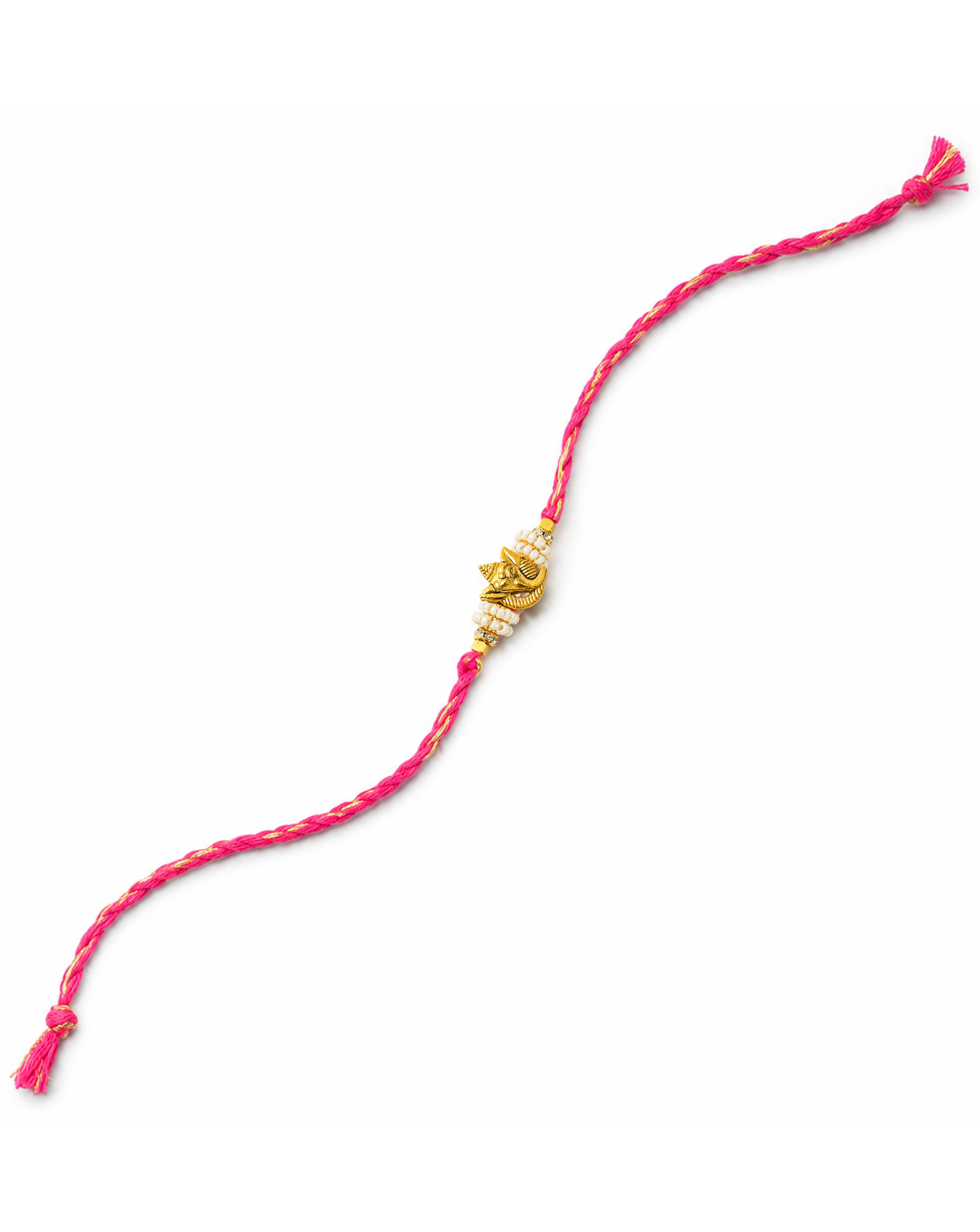 Gold Ganesha Red Traditional Rakhi