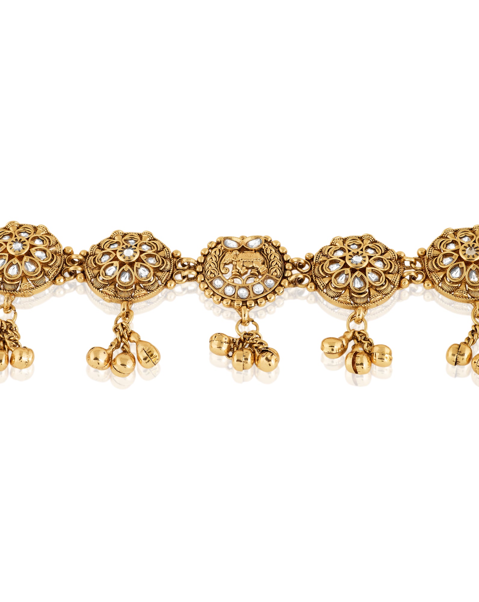 Gold Temple Ghungroo Baju Bandh
