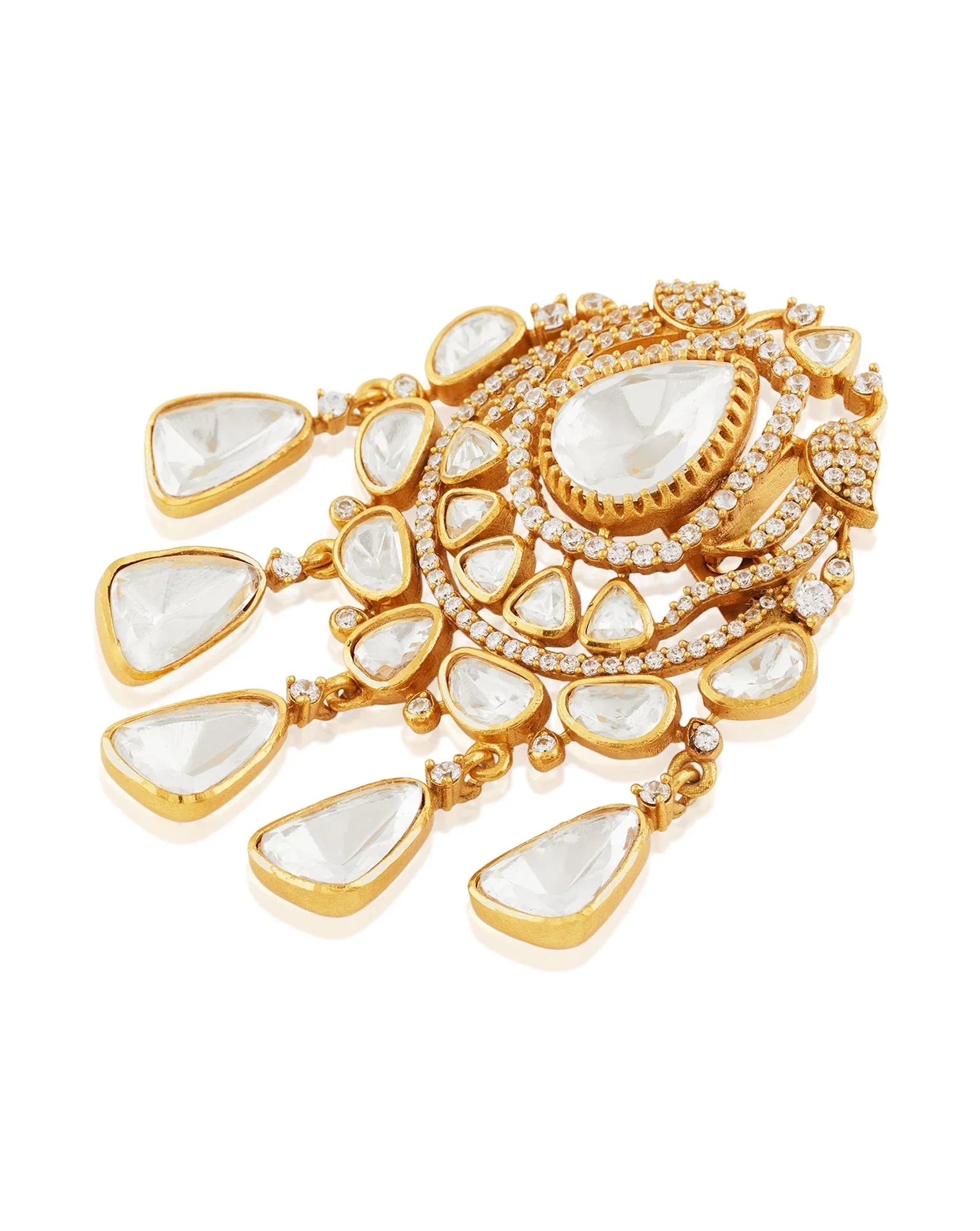 Avidha Kundan Polki Brooch