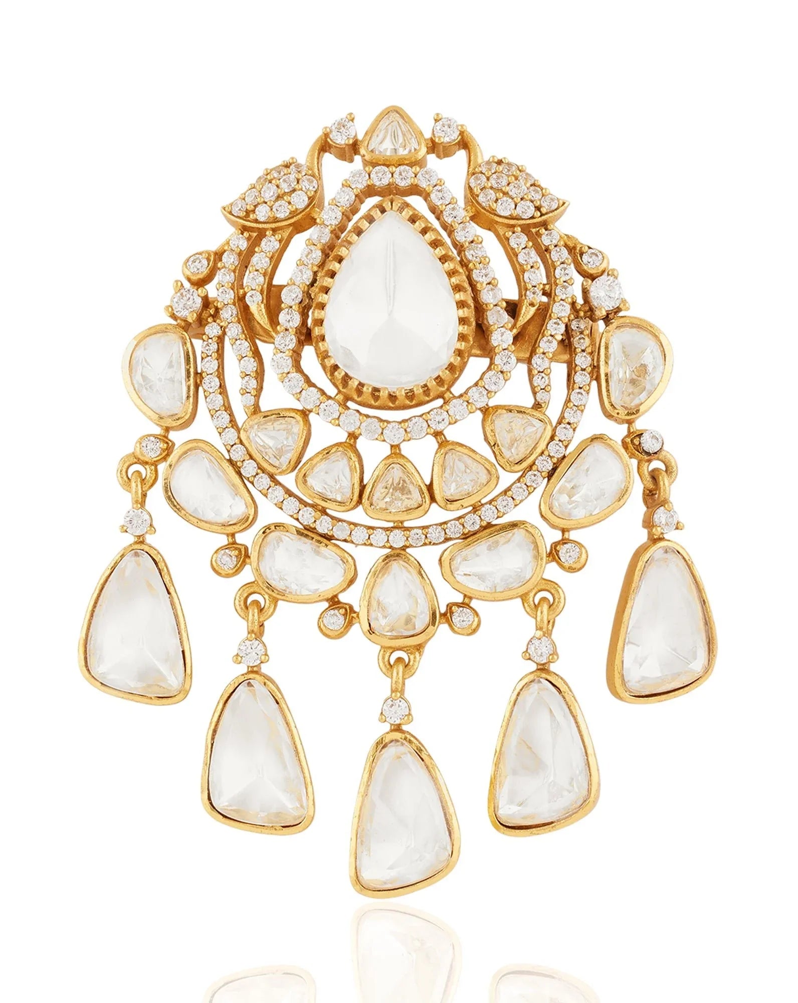 Avidha Kundan Polki Brooch