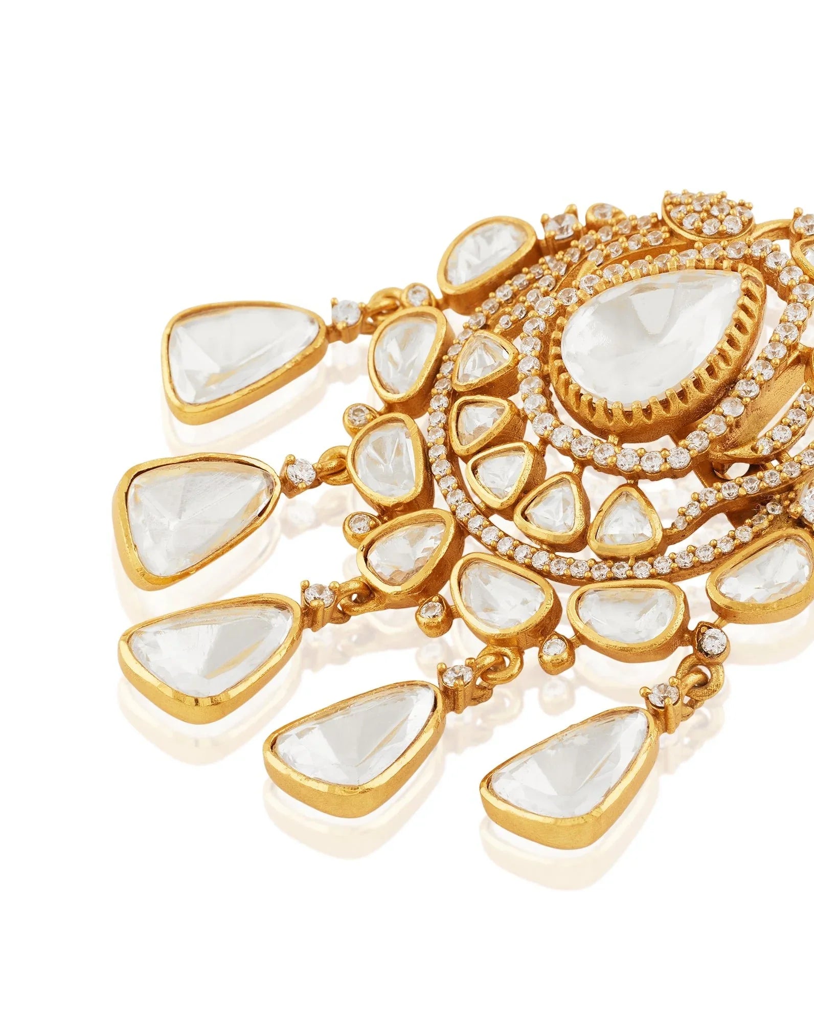 Avidha Kundan Polki Brooch