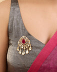 Rikita Kundan Polki Brooch