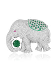 Haathi Zircon Brooch