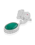 Haathi Panna Zircon Brooch