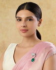 Haathi Panna Zircon Brooch