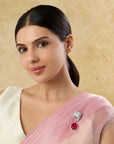 Haathi Manek Zircon Brooch
