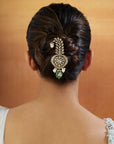 Pearl Emerald Kundan Kalgi Brooch