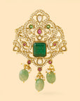 Traditional Emerald Kundan Brooch
