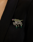 Zircon Parrot Brooch
