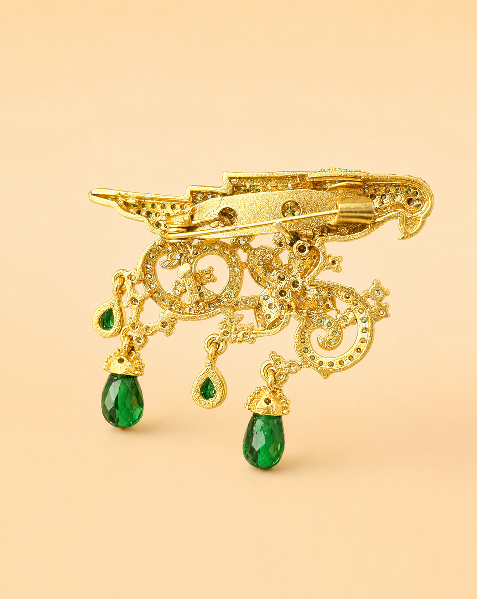 Zircon Parrot Brooch