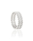 White Zirconia Leaf Bangles