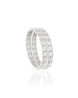 White Zirconia Bangle Pair