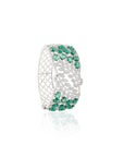 Emerald Zirconia Cuff Bracelet