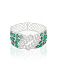 Emerald Zirconia Cuff Bracelet