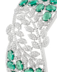 Emerald Zirconia Cuff Bracelet