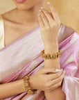 Gold Ganesha Temple Bangles
