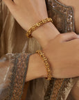 Laxmi Gold Temple Bangle Set