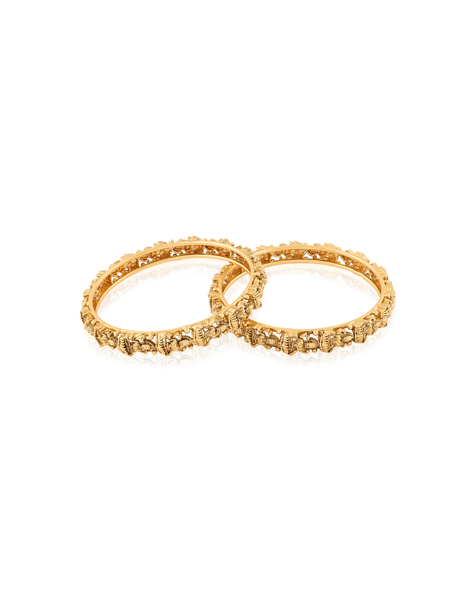 Laxmi Gold Temple Bangle Set