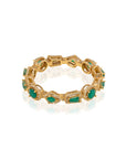 Green Kundan Polki Geometric Bracelet