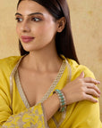 Turquoise Kundan Statement Bracelet