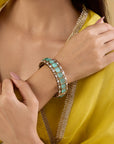 Turquoise Kundan Statement Bracelet