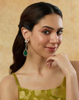 Heera Panna Statement Dangler Earrings