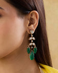 Kundan Polki Drop Dangler Earrings