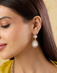 Kundan Polki Statement Dangler Earrings