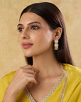 Polki Kundan Statement Hoop Earrings