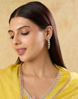 Kundan Polki Statement Hoop Earrings