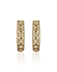 Kundan Polki Statement Hoop Earrings