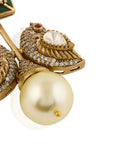 Polki Kundan Pearl Dangler Earrings