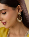 Kundan Polki Festive Chaandbaali Earrings