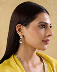 Kundan Polki Mor Dangler Earrings