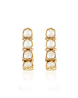 Polki Kundan Festive Hoop Earrings