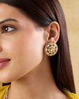 Kundan Polki Festive Stud Earrings