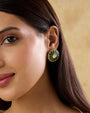 Green Polki Kundan Earrings