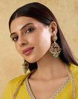 Polki Kundan Festive Chaandbaali Earrings