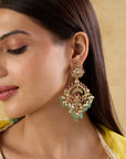 Polki Kundan Festive Chaandbaali Earrings