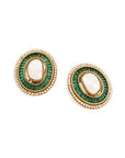 Heera Panna Stud Earrings