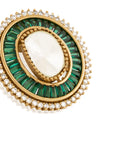 Heera Panna Stud Earrings