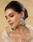 Kundan Polki Chaandbaali Earrings