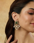 Heera Panna Statement Earrings