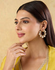 Kundan Front Back Hoop Earrings