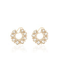 Kundan Front Back Hoop Earrings