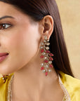 Kundan Polki Gul Statement Earrings