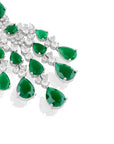 Emerald Zirconia Chandelier Earrings