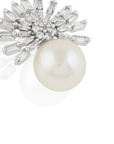 White Zirconia Pearl Earrings